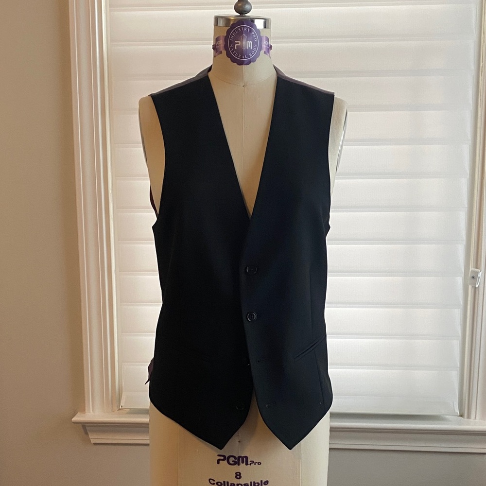INC International Concepts Classic Black Men's Vest